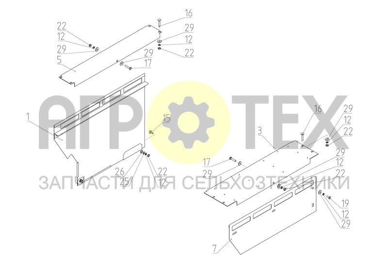 Чертеж Монтаж щитов (181.58.48.050)